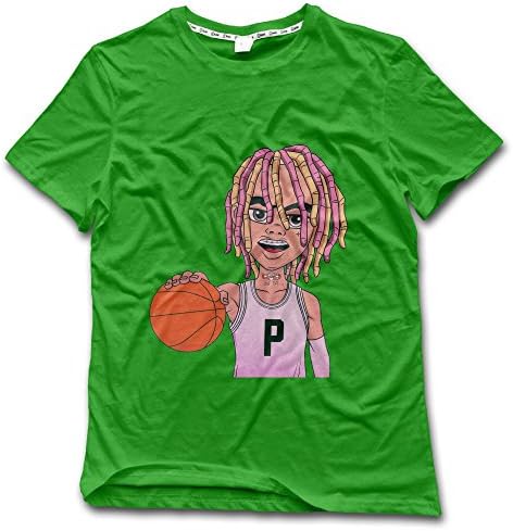 NDZZZ Men Digital Printing Humor LIL-Pump Cotton T-Shirt For Fitness Medium Kellygreen