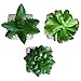 Small Glass Cube Artificial Plant Modern Home Decor/Faux Succulent Planter Pots, Set of 3 (Assortment 1)