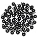 eBoot 50 Pieces Spring Cord Lock Single Hole Cord Locks Round Toggle Stoppers Sliding Cord Fastener Locks End, Black
