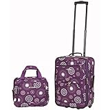 2pc Purple Lightweight Wheeled