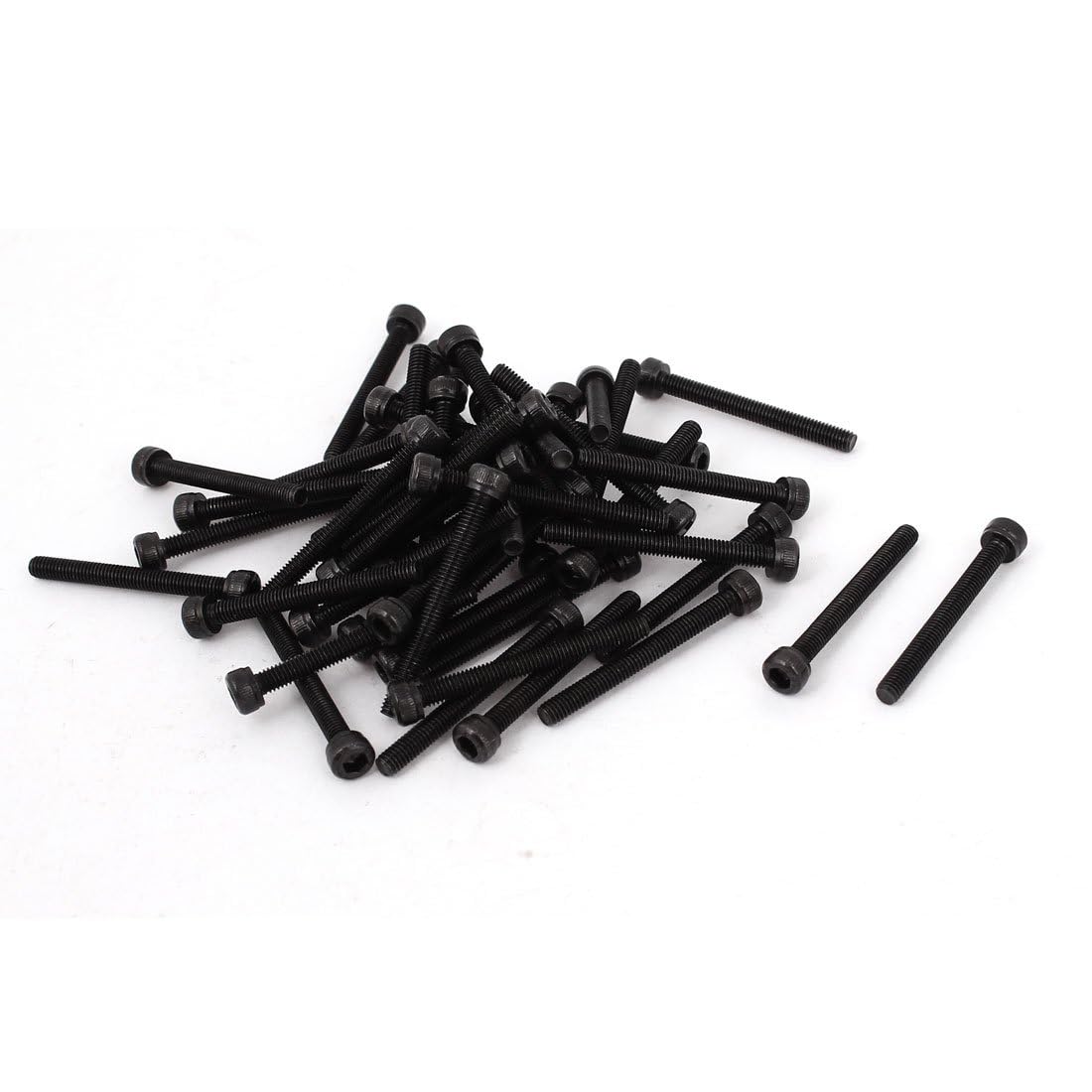 TOP-VIGOR 50Pcs Hexagon Socket Head Cap Screws, M3 x 28mm 12.9 Alloy Steel Replacement Machine Fastener Screws, Fully Thread for Bicycle Motorcycle Repair, Professionals Landlords Repairmen, Black