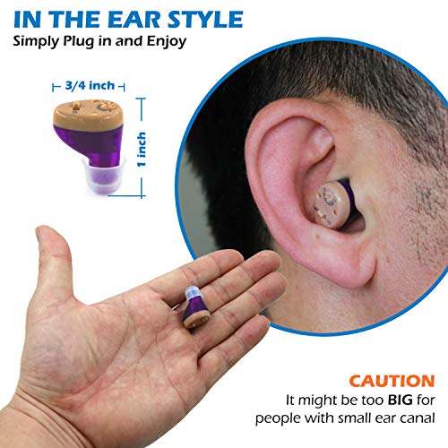 R&L Hearing Amplifier Rechargeable C100 PRO to Aid and Assist Hearing for Adults and Seniors, Equipped with Advanced Digital Chips for The Best Sound Clarity and Feedback Cancelling