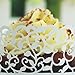 Cosmos ® 24 Pcs Flower Vine Filigree Cutout Lace Cupcake Wrapper Wraps Liner Wedding Party Cake Decoration (White)