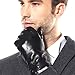 Bestselling Men's Stylish Nappa Leather Plush Lined Winter Gloves (9.5, Black)