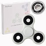 Fidget Spinner, AmyHomie Hand Spinner, Tri-Spinner Fidget Toys for Adults and Kids (Silver)