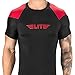 Elite Sports NEW ITEM Standard Short Sleeve Compression, MMA, BJJ, No-Gi, Cross Training Rash Guard (Red, Medium)