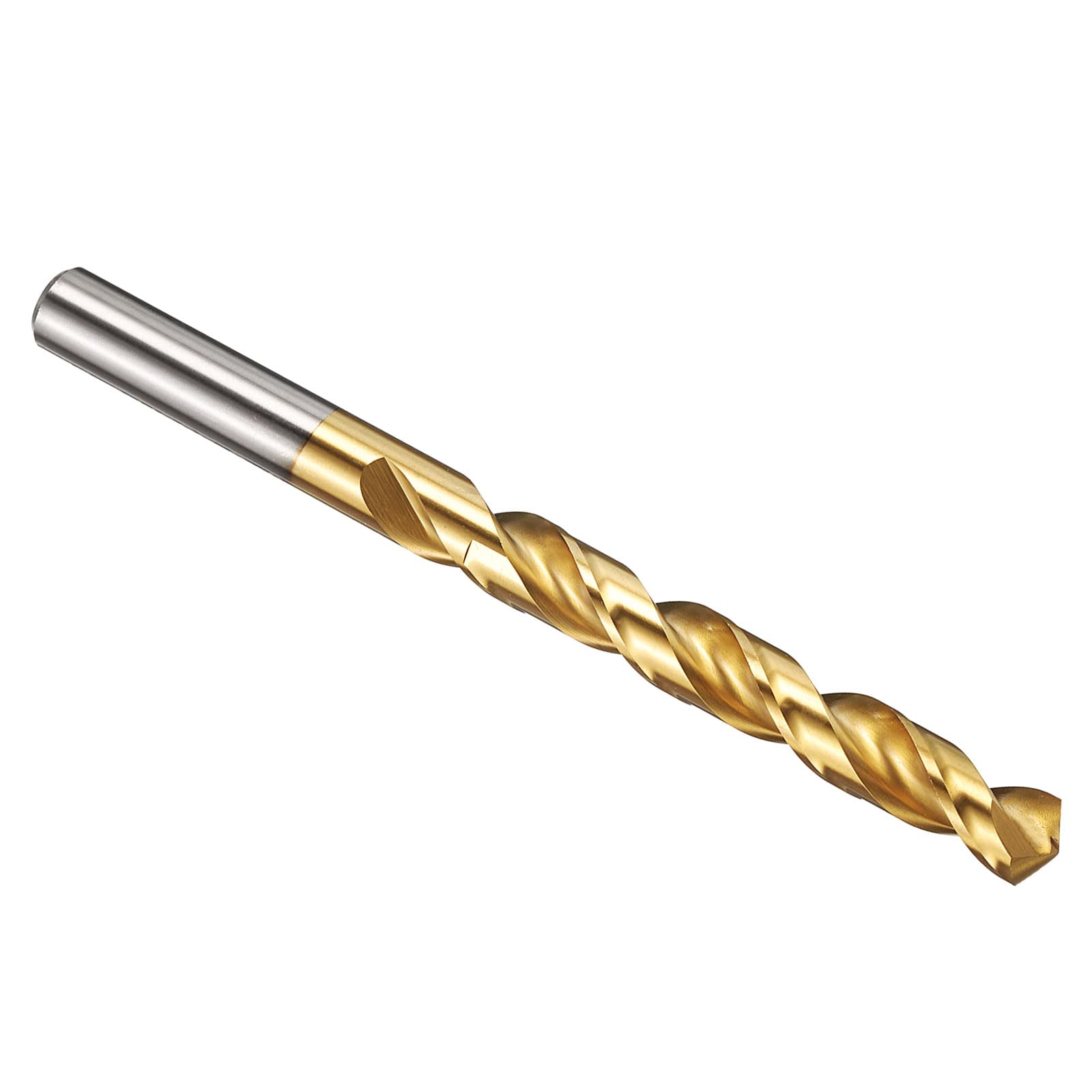 PATIKIL 11.1mm Drill Bit, M42 8% Cobalt High-Speed Steel Jobber Straight Shank 135° Titanium Nitride (TiN) Coated for Hard Metal Stainless Steel - 1 Pack