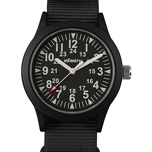 INFANTRY Mens Army Military Field Watch Analog Quartz Wrist Watches for