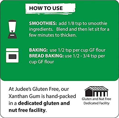 Judee's Xanthan Gum Gluten Free(5 oz) - USA Packaged & Filled - Dedicated Gluten & Nut Free Facility - Perfect for Low Carb Keto Cooking & Thickening Sauces & Shakes. Non-GMO - Thumbnail 4