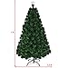 Goplus 7FT Artificial Christmas Tree Pre-Lit Optical Fiber Tree 8 Flash Modes W/UL Certified Warm White Electrodeless LED Lights & Metal Stand