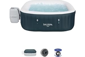 Bestway 60016R SaluSpa Ibiza Airjet Hot Tub, 4-6 Person, 71" x 71" x 26"/1.80m x 1.80m x 66cm