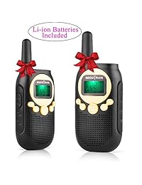 Walkie Talkie - Radio de dos vías para niños, 5 millas, 22 CH 0,5 W, VOX con batería FRS/GMRS, libre de licencia, 2 vías, el mejor juguete para niñas y niños al aire libre, aventura, 2 unidades Socotran
