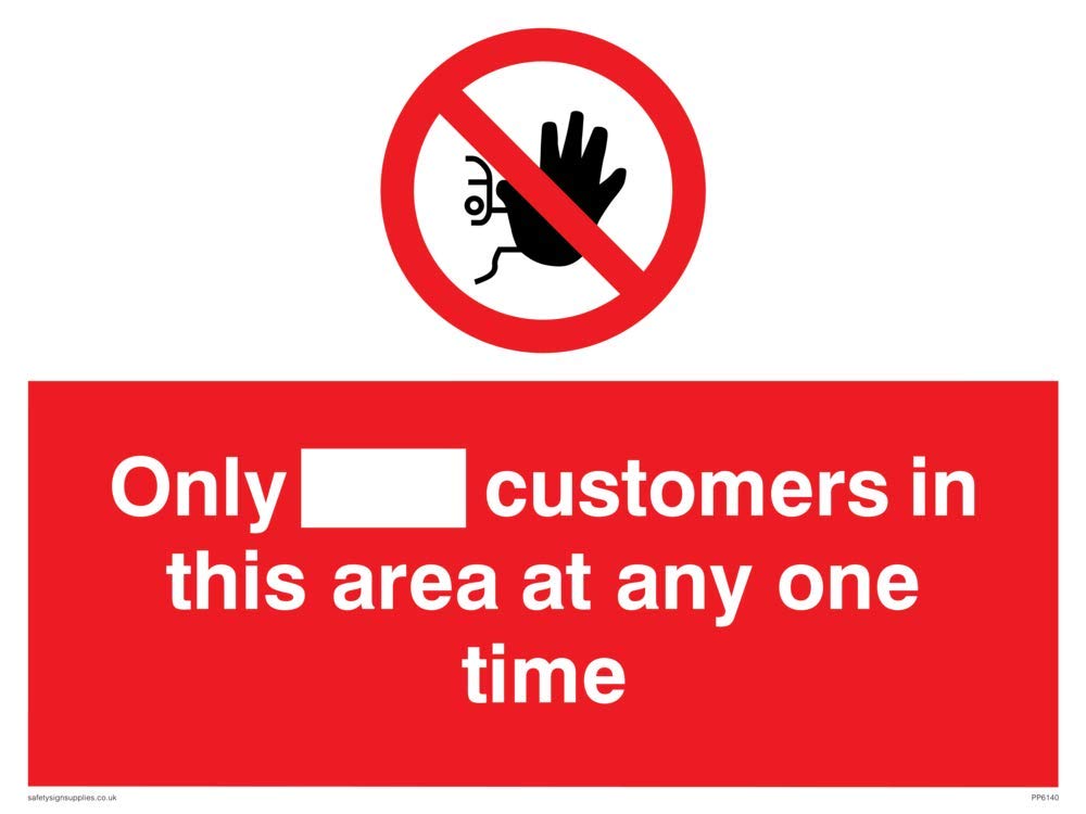 Only [ ] customers in this area at any one time