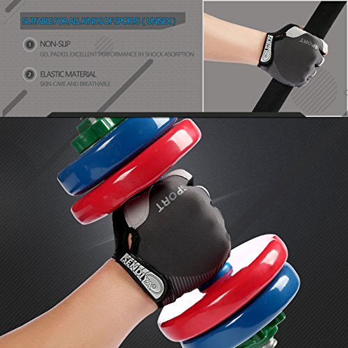 image for EVILTO Cycling Gloves, Half Finger Biking Gloves Fingerless Sports Glo
