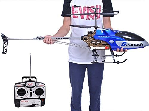 53 Inch Extra Large GT QS8006 2 Speed 3.5 Ch RC Helicopter Builtin GYRO Blue