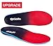 Giotto Plantar Fasciitis Flat Feet Orthotic High Arch Support Inserts Insoles Relieve Pronation Heel Ankle Foot Pain for Women Men-Black/Red-7