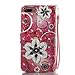 iPhone 7 Plus Case,iPhone 8 Plus Case,Magnetic PU Leather Shock Proof Wallet Case Lightweight Kickstand Flip Folio Case Card Holder with Strap Birthday Xmas Halloween for Apple iPhone 7 Plus-Flowers