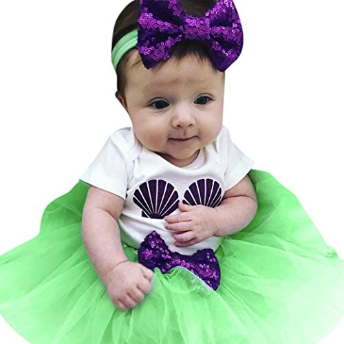 Ankola Romper,Infant Mommy Is My Bestie 3PCS Set Toddler Baby Kids Girls Clothes Romper+Tutu Skirt+Headband Set Outfits (18M, White)