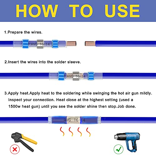 Soldering Kit Haisstronica 200PCS Solder Seal Wire Connectors - Waterproof Heat Shrink For Marine & Automotive Wago Connectors - View #11
