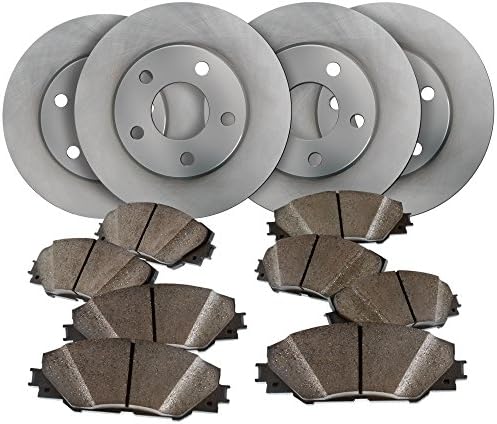 Front and Rear OE Spec Quiet Technology Rotors and Premium Ceramic Pads featuring Tripple Layer Wolverine Shims BK30887 | Fits: Frontier Xterra Equator