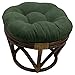 International Caravan 3301-MS-GY-IC Furniture Piece Rattan Ottoman with Micro Suede Cushion