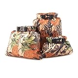 OULII 3-Pack Dry Bag Sack Waterproof Floating Storage Pouch Bags for Camping Boating Kayaking Rafting Fishing (Camouflage)