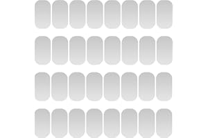 Mini Metal Plates for Magnetic Mount, Wall, Phone Holder, Case, Magnet, Crafts, DIY. Kit of 32 Silver Small 0.4" x 0.8" Iron 