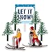 Cakesupplyshop Item#457u - Mini Skiers Miniature Winter Ice Skiing Cake Decoration Topper Toy Figurines