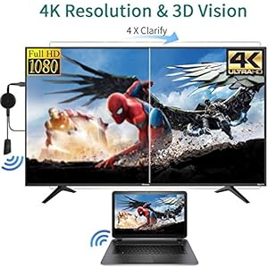 GuangDaWireless Display Adapter 4k HDMI WiFi Miracast Dongle Screen Mirroring Airplay Cast Phone to TV/Projector… - immagine 4