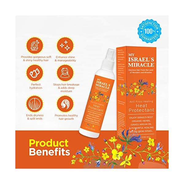 Anti Frizz Healing Heat Protectant Spray for Textured Hair Argan Oil