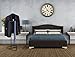 WILSHINE Men’s Valet Stand Suit Clothes Valet Rack Stand for Men Black Metal