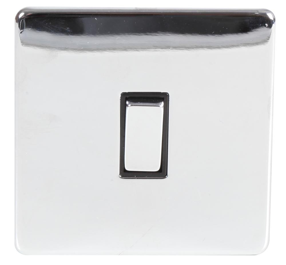 Pro Elec PC1801 1-Gang Light Switch, Polished Chrome