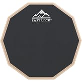 EASTROCK 8 Inches Practice Drum Pad, Double Sided Silent Drum Pad, Black | Silicone Dumb Drum Pad with Non-Slip Base for Drum Kit Practice, Rhythm Training, Home &amp; Travel Use