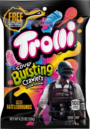 TROLLI SOUR BURSTING CRAWLERS, 4.25 OUNCE