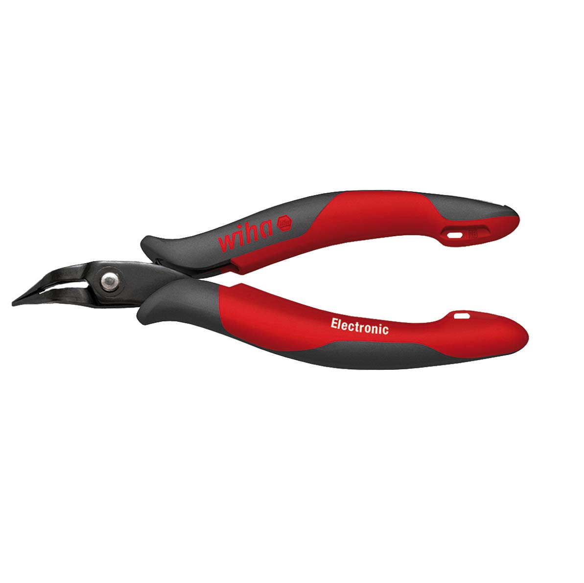 Wiha Z36115803SB "Electronic" Curved Nose Plier, Red/Black, 158 mm