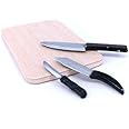 SXFSE Dollhouse Decoration Accessories, 1:12 Dollhouse Miniature Scene Model Kitchen Knives Set with Chopping Board Pretend Play Toy