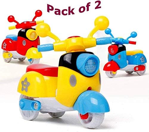 Siddhi Vinayak Mini Push Pull and go Cute Scooter Toy for Kids /Baby/Toddler Pack of 2 Best for Return Gift