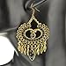 VTG Chandelier Marquise Copper Resin Black Eardrop Hook Jewelry Dangle Earrings