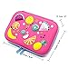 Colorful Fruits School Girls Toddler Hardtop Pencil Case Holder - Cute Kids Pencil Box Pen Bag (Hot Pink)