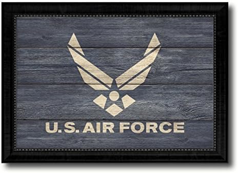 US Air Force Military Texture Flag Art Canvas Print Picture Frame Patriotic office Wall Home Decor Livingroom Gift Ideas 15"x21"
