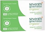 Seventh Generation Tampons, Super - 20 ct - 2 pk