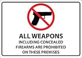 Zing Green Products 1822D No Firearms Or Weapons