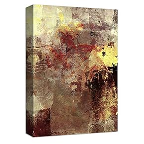 Canvas Wall Art Abstract Ink Collage Design Painting Artwork for Home Prints Framed - 12x18 inches
