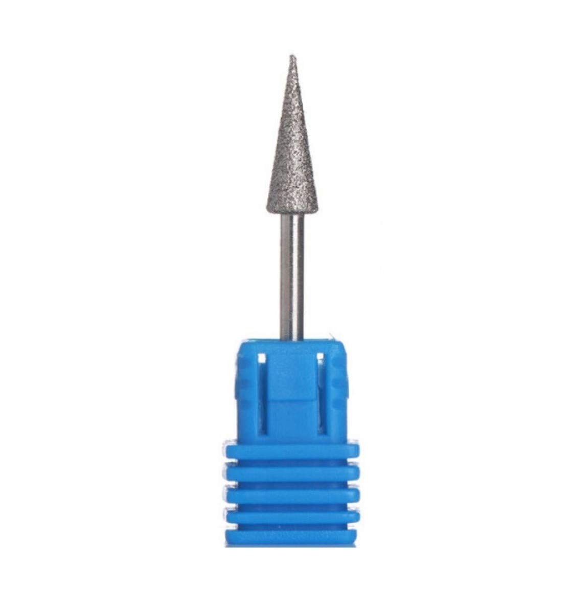 Natury Nails Diamond Burs for Nail Lathe. Russian Manicure Drill Bit, Pedicure, Semi-Permanent Enamel, Cuticle. Blue Lathe Medium Grain File