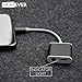 HIGHEVER Headphones Adapter with Mic, Support Call and Listen and Charge, Lightning to 3.5 mm Headphone Jack Adapter for iPhone 7/7 Plus, Silver