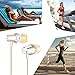 Simptech Metal Earbuds Headphones With Microphone – Earphones with Remote Control Noise Cancelling,Crystal Clear Sound,Comfort-Fit Design, Best for iphone and Android Phones (Gold)