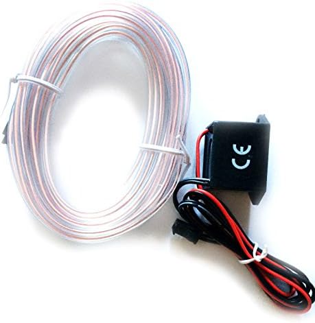 Inion® ☀ EL Ambient Lighting ☀ with 12 Volt Inverter/Adaptor Innovative Unique EL Strip Choice of Colours Light Strips Strip Tape Light Lighting for Modern Car Interior Lighting