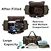 BLUBOON Canvas Duffle Bag Weekender Overnight Travel Tote Bag with Shoe Compartment Oversized Genuine Leather Carry on Bag for Mens and Women (Army Green)