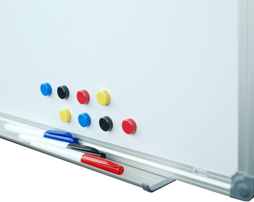 Lockways White Board Dry Erase Board 48 x 36 - Magnetic Whiteboard 4 X 3, Silver Aluminium Frame, Set Including 1 Detachable Aluminum Marker Tray, 3 Dry Erase Markers, 8 Magnets : Office Products