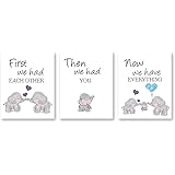 nursery art elephant wall print dumbo quote rest your head close to my heart set of 3 8x10 baby
